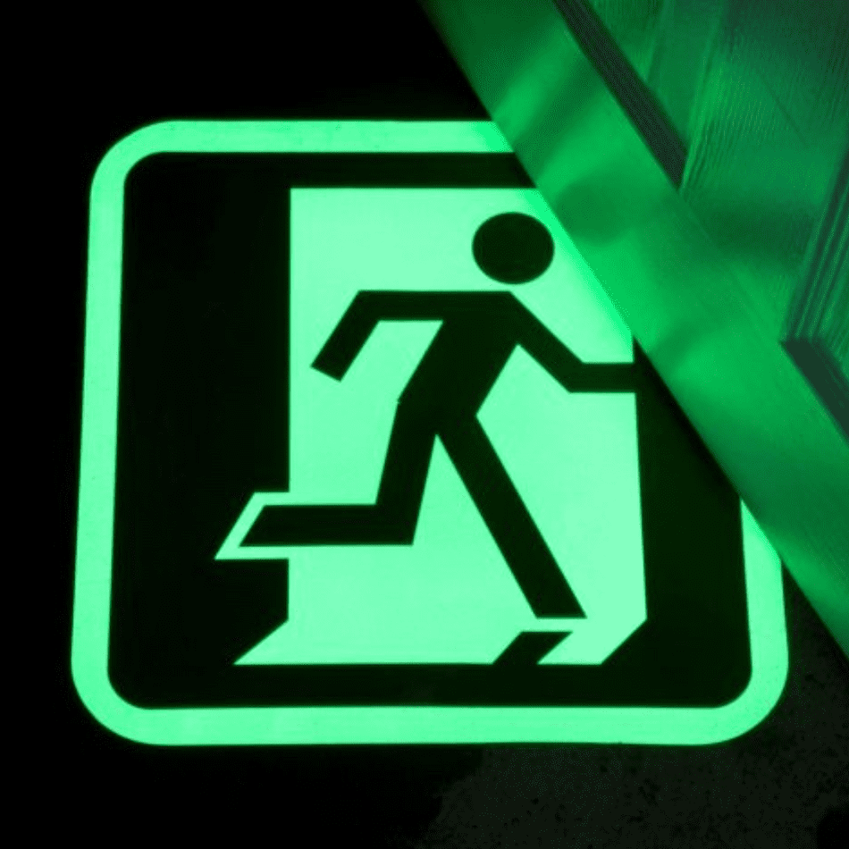 Glow in the Dark Floor Sign – 400mm x 400mm