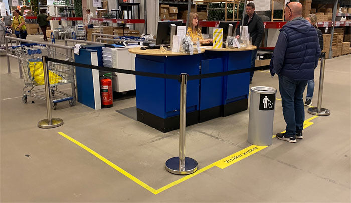 FlexiBarrier Belt Stanchion -Eco- (2m belt)