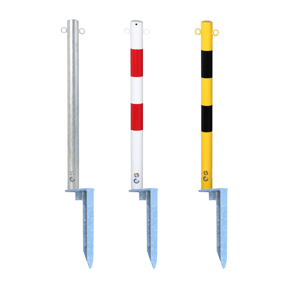 Chain stanchion in metal with spear