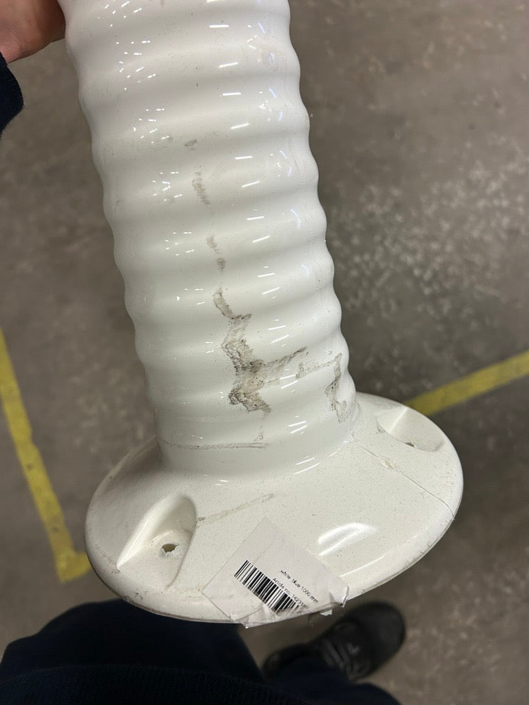 Flexible Traffic Post – Elasto – 1000 mm / White with blue reflective stripes (Return)