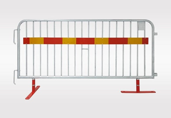 Flexibarrier Kravallstaket - Premium - Drehfuß mit Reflexion