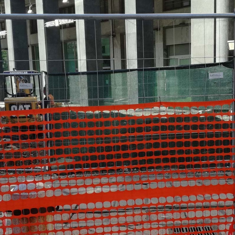 Orange Plastic Safety Mesh Fence - ECONOMY- (50m roll)