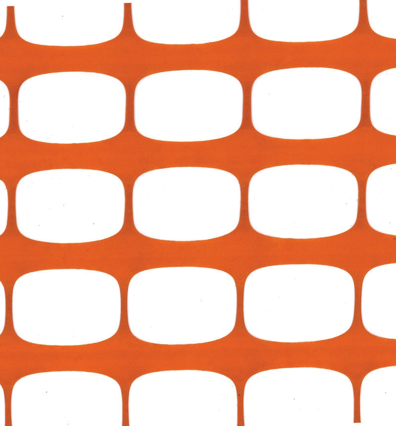 Orange Plastic Safety Mesh Fence - ECONOMY- (50m roll)