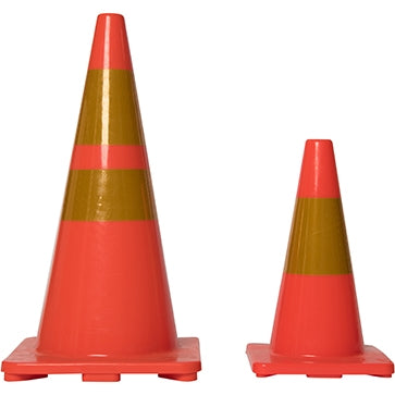 Soft Warning Cone with Reflective Strip -Basic- in PVC (45cm or 70cm)