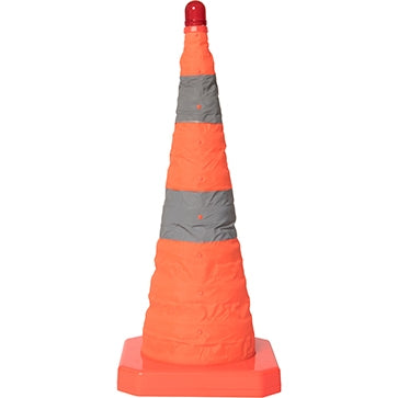 Foldable Traffic Cone with Integrated Warning Light