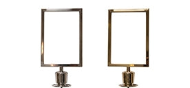 Sign Holder -Crown Top- for Flexibarrier Post & Rope Stanchions
