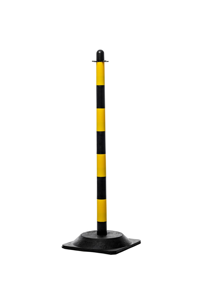 Flexibarrier Basic Post & Chain Barrier with Rubber Base, 90cm High