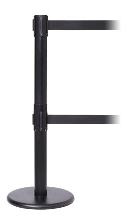 FlexiBarrier Belt Stanchion -Pro Twin- (2x3.4m belt)