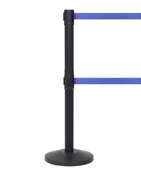 FlexiBarrier Belt Stanchion -Basic Twin- (2 x 3m belt)