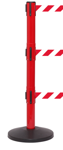 FlexiBarrier Belt Stanchion -Pro Triple- (3x3.4m belt)