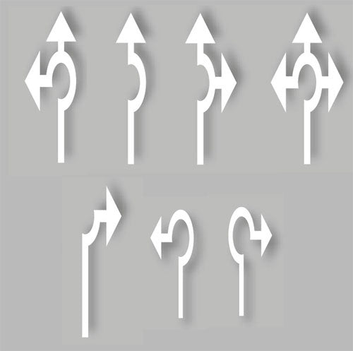 PREMARK® – Symbol (Roundabout Arrows, Various Sizes)