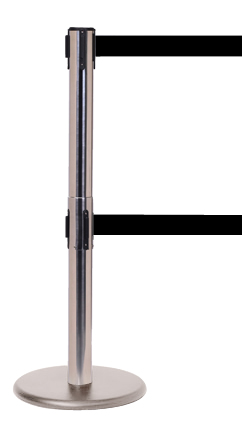 FlexiBarrier Belt Stanchion -Pro Twin- (2x3.4m belt)