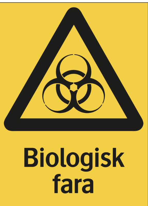Varningsskylt - Biologisk fara