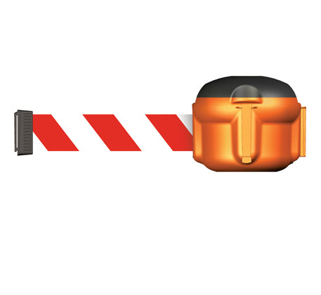 Barrier system -Skipper Mini- retractable belt length 9 m, red white