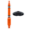 Post & base system -Skipper- in plastic, orange/black