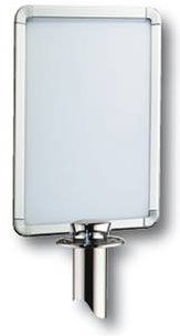 Sign frame A4 or A3 for traditional stanchions (Viaguide)