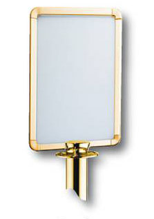 Sign frame A4 or A3 for traditional stanchions (Viaguide)
