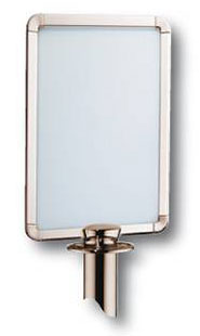 Sign frame A4 or A3 for traditional stanchions (Viaguide)