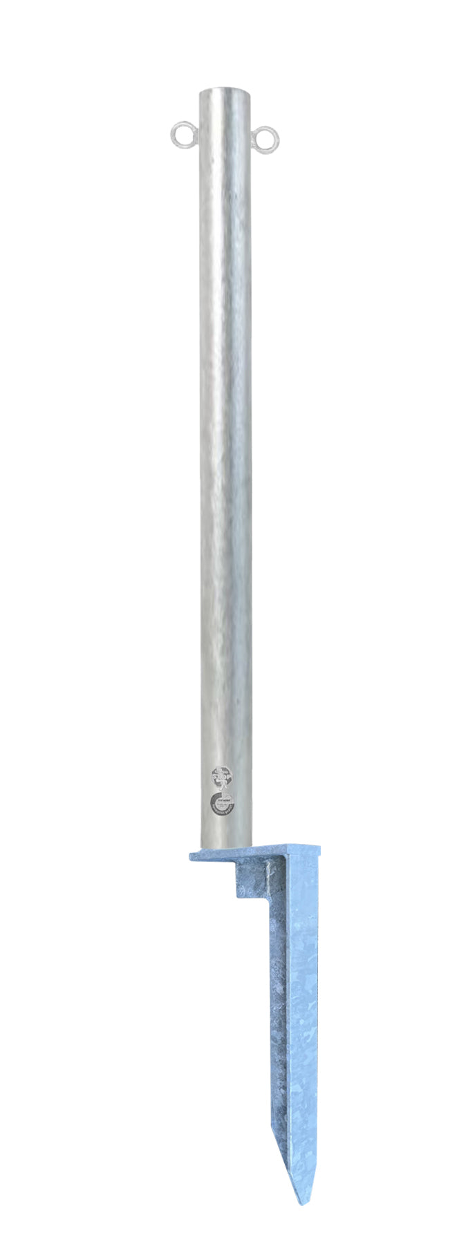 Chain stanchion in metal with spear
