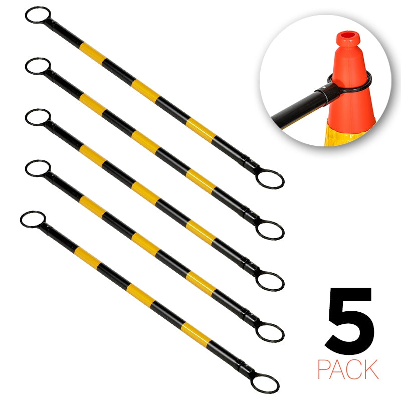 5 Pack Flexibarrier Telescopic Traffic Cone Bar (1.30-2.15m)