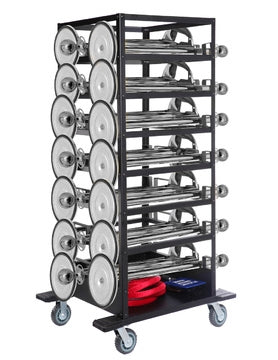 Barrier Package -Expo- 18 Posts (Silver), Ropes & Transport Trolley