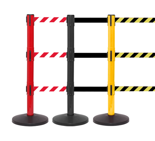 FlexiBarrier Belt Stanchion -Pro Triple- (3x3.4m belt)