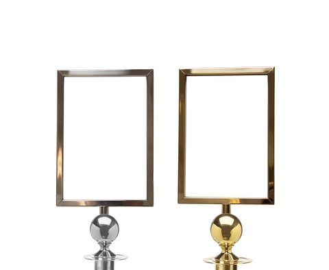 Sign Holder -Ball Top- for Flexibarrier Post & Rope Stanchions