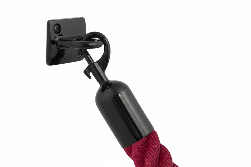 Wandplatten für Absperrseile mit Schnappverschluss