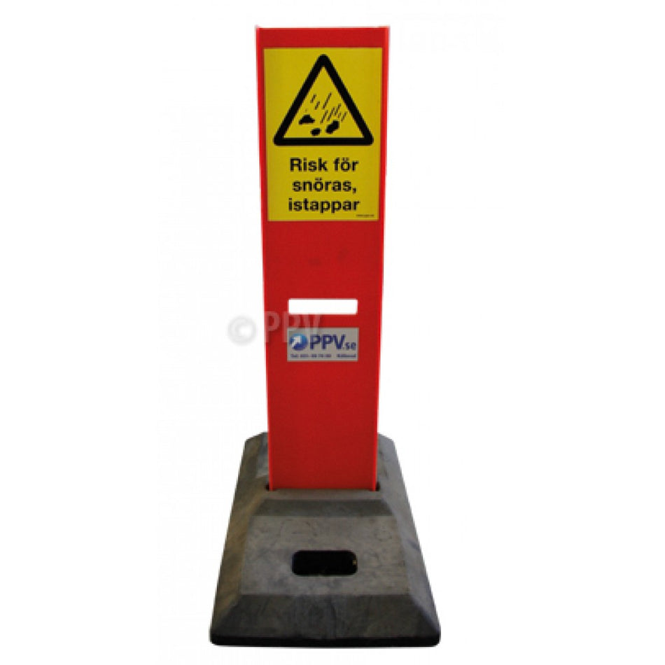 Vak-upp -risk för snöras/istappar-