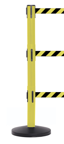 FlexiBarrier Belt Stanchion -Pro Triple- (3x3.4m belt)